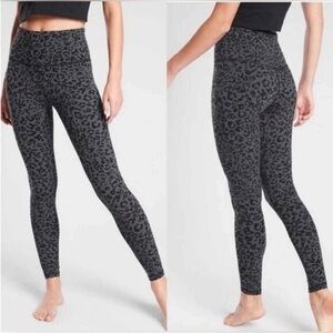ATHLETA Elation Ultra High Rise Tight Legging Leopard Print Size Small